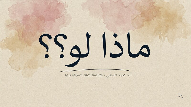 ماذا لو؟؟؟